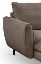 Ecksofa >Toronto< in braun-beige, Kleincord - 361x87x202cm (BxHxT)