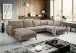Ecksofa >Toronto< in braun-beige, Kleincord - 361x87x202cm (BxHxT)