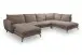 Ecksofa >Toronto< in braun-beige, Kleincord - 361x87x202cm (BxHxT)