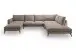 Ecksofa >Toronto< in braun-beige, Kleincord - 361x87x202cm (BxHxT)
