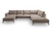 Ecksofa >Toronto< in braun-beige, Kleincord - 361x87x202cm (BxHxT)