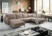 Ecksofa >Toronto< in braun-beige, Kleincord - 361x87x202cm (BxHxT)