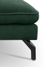 Ecksofa >Toronto< in smaragdgrün, Kleincord - 361x87x202cm (BxHxT)