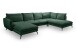 Ecksofa >Toronto< in smaragdgrün, Kleincord - 361x87x202cm (BxHxT)