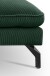 Ecksofa >Toronto< in smaragdgrün, Kleincord - 361x87x202cm (BxHxT)