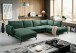 Ecksofa >Toronto< in smaragdgrün, Kleincord - 361x87x202cm (BxHxT)