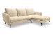 Ecksofa >Toronto< in beige, Webstoff - 259x87x165cm (BxHxT)