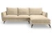 Ecksofa >Toronto< in beige, Webstoff - 259x87x165cm (BxHxT)
