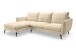 Ecksofa >Toronto< in beige, Webstoff - 259x87x165cm (BxHxT)
