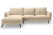 Ecksofa >Toronto< in beige, Webstoff - 259x87x165cm (BxHxT)