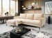 Ecksofa >Toronto< in beige, Webstoff - 259x87x165cm (BxHxT)