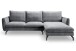 Ecksofa >Toronto< in grau, Webstoff - 259x87x165cm (BxHxT)