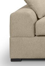 Ecksofa >Veda< in beige, Strukturstoff - 308x90x186cm (BxHxT)