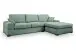 Ecksofa >Veda< in petrol, Strukturstoff - 308x90x186cm (BxHxT)