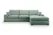 Ecksofa >Veda< in petrol, Strukturstoff - 308x90x186cm (BxHxT)