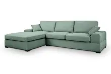 Ecksofa >Veda< in petrol, Strukturstoff -...
