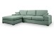 Ecksofa >Veda< in petrol, Strukturstoff - 308x90x186cm (BxHxT)