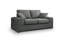 2-Sitzer >Veda< in grau, Strukturstoff - 182x90x93cm (BxHxT)