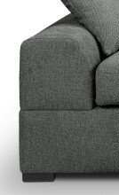 2-Sitzer >Veda< in grau, Strukturstoff - 182x90x93cm (BxHxT)