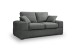 2-Sitzer >Veda< in grau, Strukturstoff - 182x90x93cm (BxHxT)