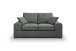 2-Sitzer >Veda< in grau, Strukturstoff - 182x90x93cm (BxHxT)