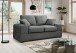 2-Sitzer >Veda< in grau, Strukturstoff - 182x90x93cm (BxHxT)