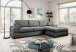Ecksofa >Veda< in grau, Strukturstoff - 308x90x186cm (BxHxT)