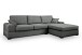 Ecksofa >Veda< in grau, Strukturstoff - 308x90x186cm (BxHxT)