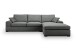Ecksofa >Veda< in grau, Strukturstoff - 308x90x186cm (BxHxT)