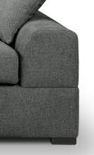 Ecksofa >Veda< in grau, Strukturstoff - 308x90x186cm (BxHxT)