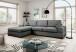 Ecksofa >Veda< in grau, Strukturstoff - 308x90x186cm (BxHxT)