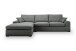 Ecksofa >Veda< in grau, Strukturstoff - 308x90x186cm (BxHxT)