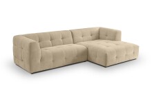 Ecksofa >Tenso< in beige, Webstoff - 292x72x161cm (BxHxT)