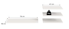 Einlegeboden >Oakland< in Weiß - 78x1,6x48cm (BxHxT)