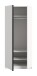 Kleiderschrank >Oakland< in Weiß - 80x183x53cm (BxHxT)