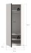 Kleiderschrank >Oakland< in Weiß - 80x183x53cm (BxHxT)