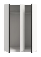 Kleiderschrank >Oakland< in Weiß - 130x183x53cm (BxHxT)