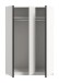 Kleiderschrank >Oakland< in Weiß - 130x183x53cm (BxHxT)