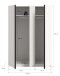 Kleiderschrank >Oakland< in Weiß - 130x183x53cm (BxHxT)