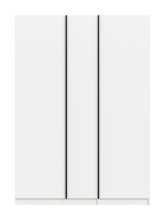Kleiderschrank >Oakland< in Weiß - 130x183x53cm (BxHxT)