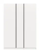 Kleiderschrank >Oakland< in Weiß - 130x183x53cm (BxHxT)