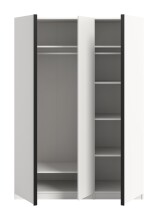 Kleiderschrank >Oakland< in Weiß - 130x183x53cm (BxHxT)