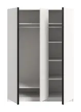 Kleiderschrank >Oakland< in Weiß - 130x183x53cm (BxHxT)