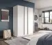 Kleiderschrank >Oakland< in Weiß - 130x183x53cm (BxHxT)