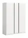 Kleiderschrank >Oakland< in Weiß - 130x183x53cm (BxHxT)