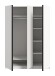Kleiderschrank >Oakland< in Weiß - 130x183x53cm (BxHxT)