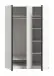 Kleiderschrank >Oakland< in Weiß - 130x183x53cm (BxHxT)