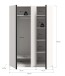 Kleiderschrank >Oakland< in Weiß - 130x183x53cm (BxHxT)