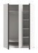 Kleiderschrank >Oakland< in Weiß - 130x183x53cm (BxHxT)
