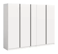Kleiderschrank >Oakland< in Weiß - 230x183x53cm (BxHxT)